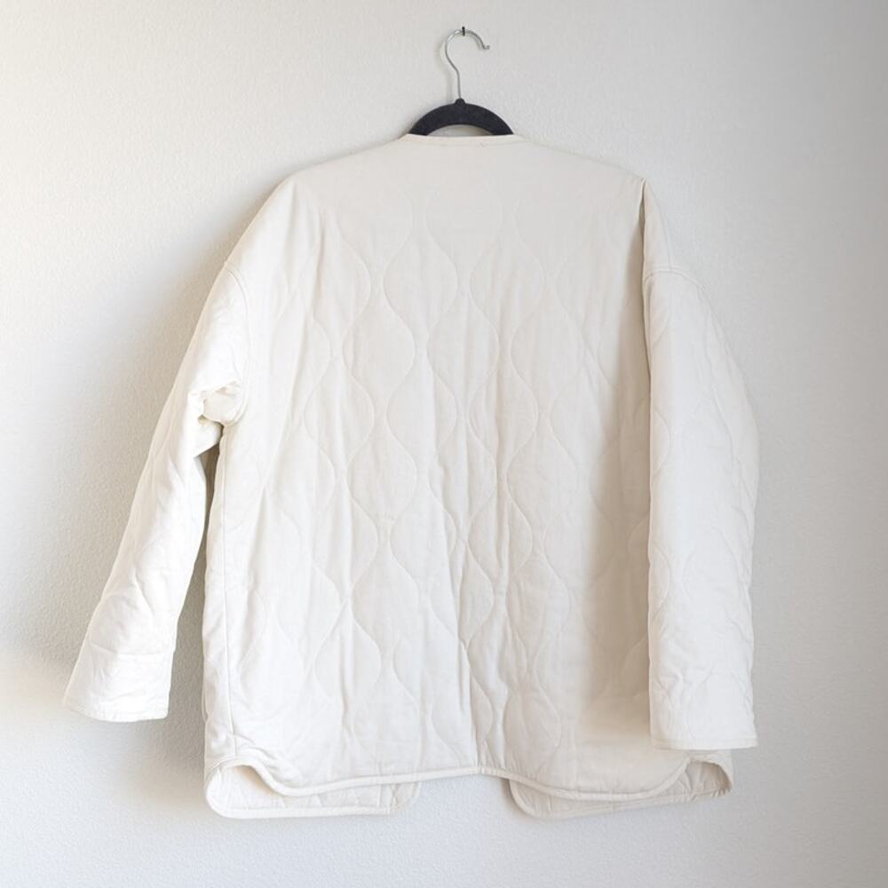 Sezane Cream Quilted Jacket - Picture 3 of 11